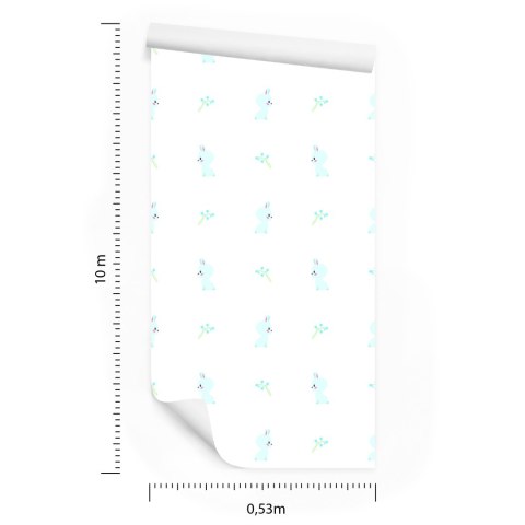 Tapeta Niebieskie Króliki