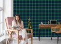 Tapeta Optyczna W Szkocką Kratę, Sypialnia, Salon