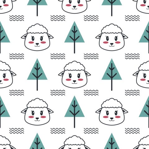 Tapeta Owce Przy Drzewach