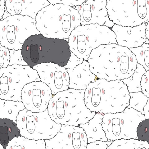 Tapeta Owcza Rodzina