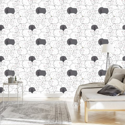 Tapeta Owcza Rodzina