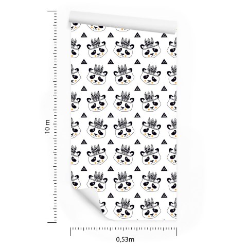 Tapeta Pandy Na Białym Tle