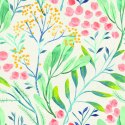 Tapeta Pastelowe Rośliny W Stylu Retro