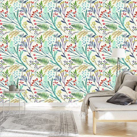 Tapeta Rośliny W Stylu Retro