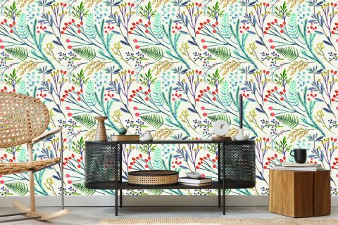 Tapeta Rośliny W Stylu Retro