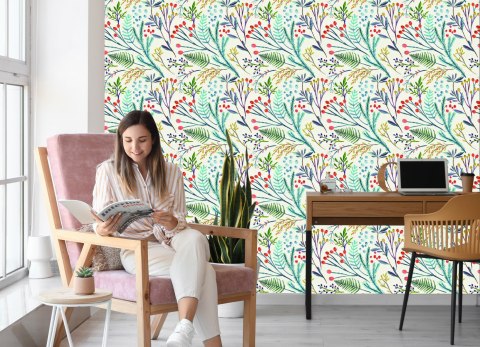 Tapeta Rośliny W Stylu Retro