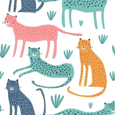 Tapeta Ścienna Dzikie Zwierzęta, Styl Skandynawski