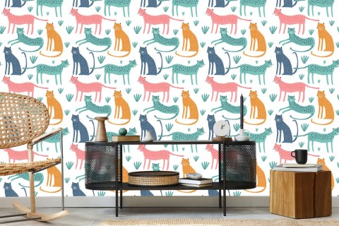 Tapeta Ścienna Dzikie Zwierzęta, Styl Skandynawski