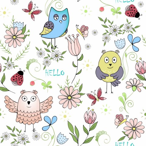 Tapeta Sowy Biedronki