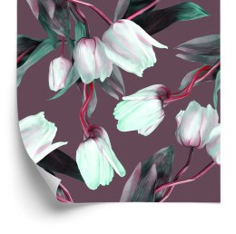 Tapeta Tulipany Z Czerwonymi Łodygami