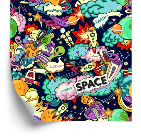 Tapeta Dla Dzieci-Kosmos ,Kreskówka