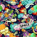 Tapeta Dla Dzieci-Kosmos ,Kreskówka