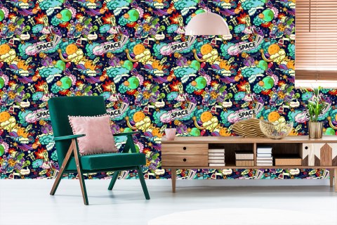 Tapeta Dla Dzieci-Kosmos ,Kreskówka