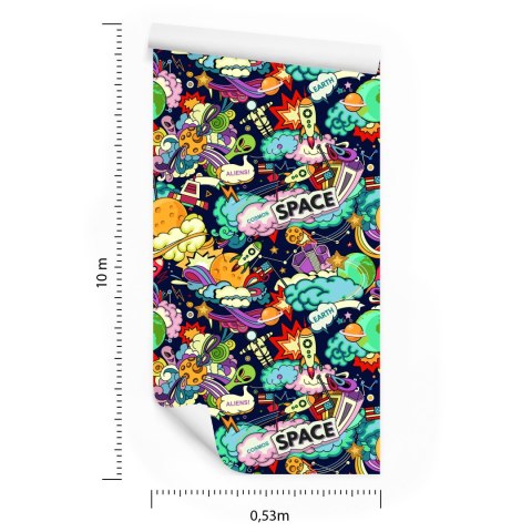 Tapeta Dla Dzieci-Kosmos ,Kreskówka