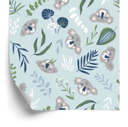 Tapeta Dla Dzieci - Misie Koala I Roślinki