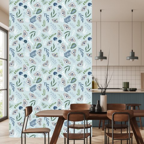 Tapeta Dla Dzieci - Misie Koala I Roślinki