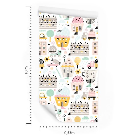 Tapeta Dla Dzieci-Słodkie Miasteczko