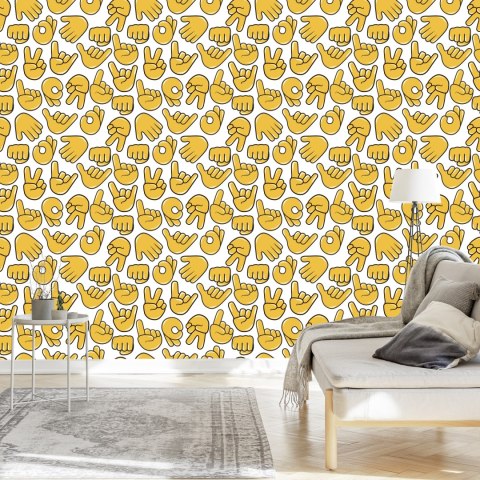 Tapeta Emotikony Dłoni