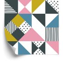 Tapeta Geometryczna - Kolorowe Trójkąty