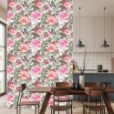 Tapeta Kolorowe Róże I Peonie-Akwarela