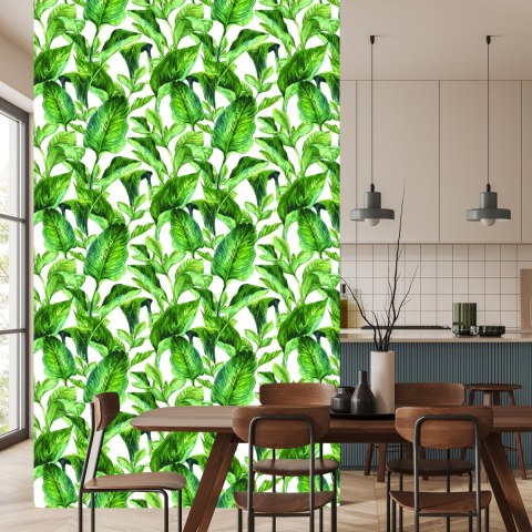 Tapeta Liście Tropikalne Akwarela