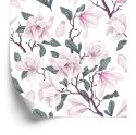 Tapeta Malowane Kwitnące Kwiaty Magnolii