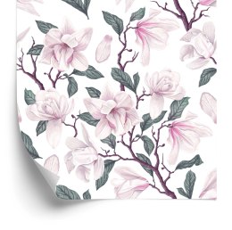 Tapeta Malowane Kwitnące Kwiaty Magnolii