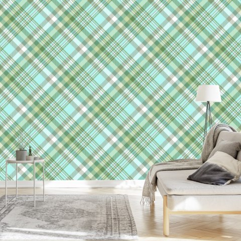 Tapeta Modna Kolorowa Krata