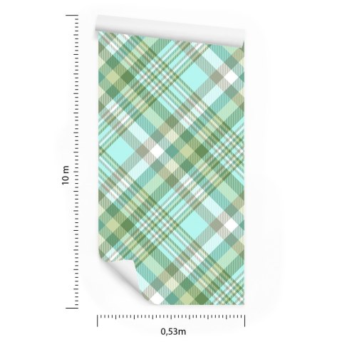 Tapeta Modna Kolorowa Krata