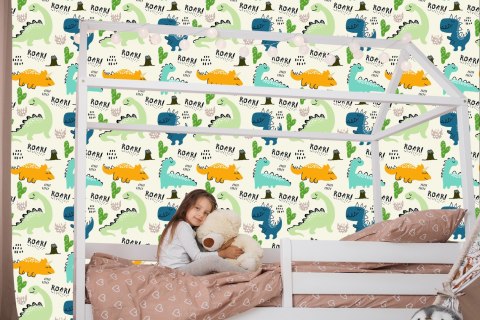 Tapeta Rysunkowe Dinozaury