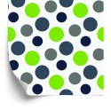 Tapeta Szare I Zielone Kropki