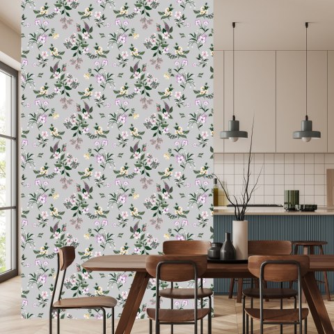 Tapeta Delikatne Kolorowe Kwiaty