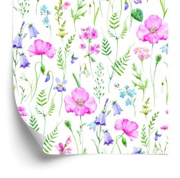 Tapeta Delikatne Kwiaty Malowane Akwarelą