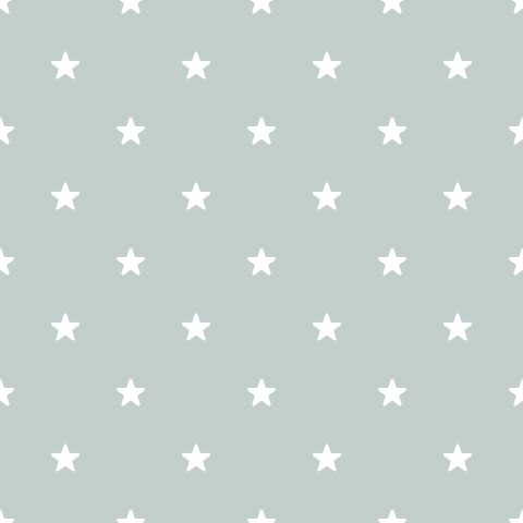 Tapeta Dla Dzieci - Białe Gwiazdki Na Szarym Tle