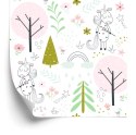 Tapeta Dla Dzieci - Jednorożce W Magicznym Lesie