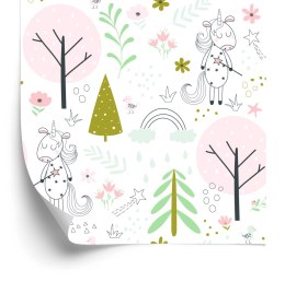 Tapeta Dla Dzieci - Jednorożce W Magicznym Lesie