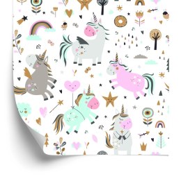 Tapeta Dla Dzieci - Kolorowe Jednorożce