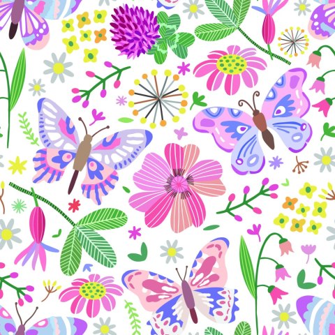 Tapeta Dla Dzieci - Motylki Na Łące