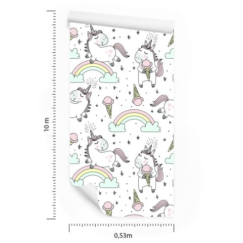 Tapeta Dla Dzieci - Radosne Jednorożce