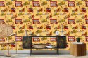 Tapeta Dla Dzieci-Starodawne Samochody I Rowery W Stylu Vintage