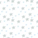 Tapeta Dla Dzieci - Szare I Niebieskie Gwiazdki