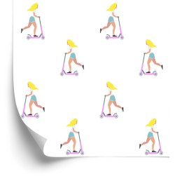 Tapeta Dziewczyna Na Hulajnodze