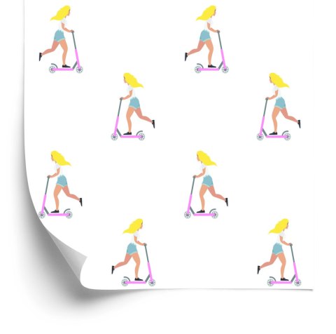 Tapeta Dziewczyna Na Hulajnodze