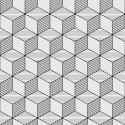 Tapeta Geometryczna-Czarno-Białe Sześciany
