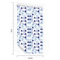 Tapeta Geometryczna - Trójkąty W Pastelowych Barwach