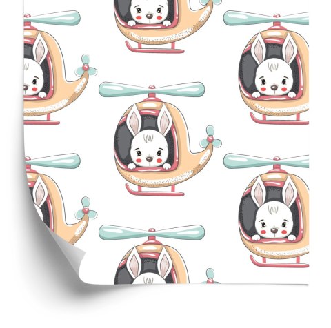 Tapeta Króliczki W Helikopterze