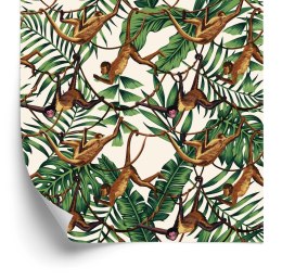 Tapeta Małpki Wśród Liści Tropikalnych