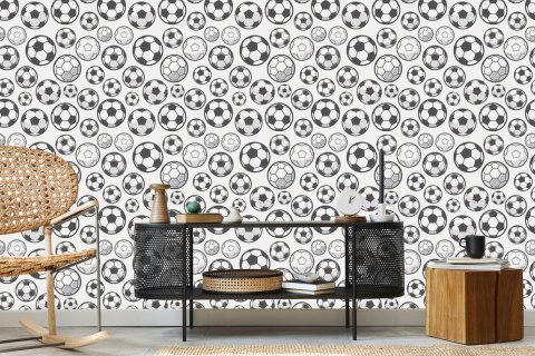 Tapeta Naszkicowane Piłki Nożne