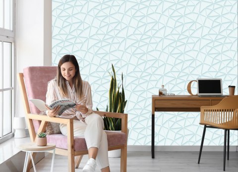 Tapeta Nowoczesna, Geometryczna, 3D, Do Salonu