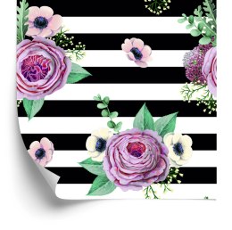 Tapeta Piękne Róże, Zawilce I Liście